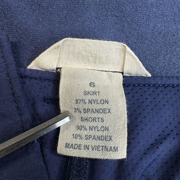 Duluth Trading Dry On The Fly Skort 6 Navy Blue Flex Active Skirt/Shorts EUC - Picture 7 of 11